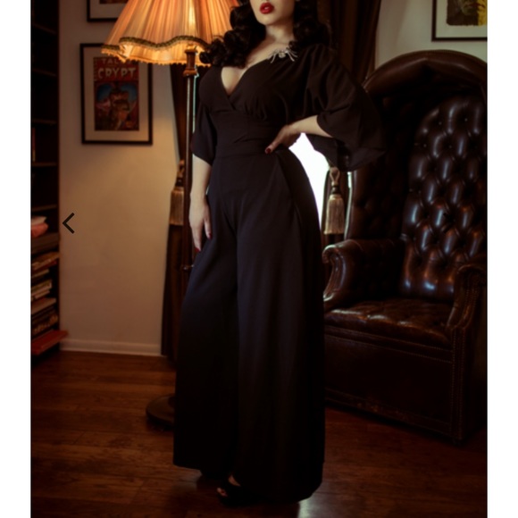 Pants - La Femme En Noir Palazzo Pants in Black